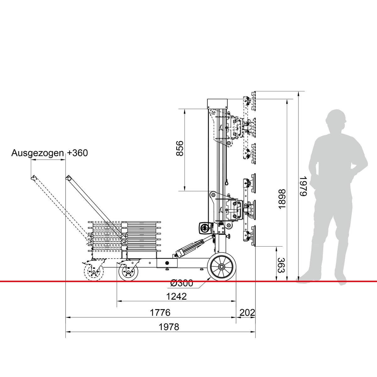Sollevatore manuale multisuperficie UPT400
