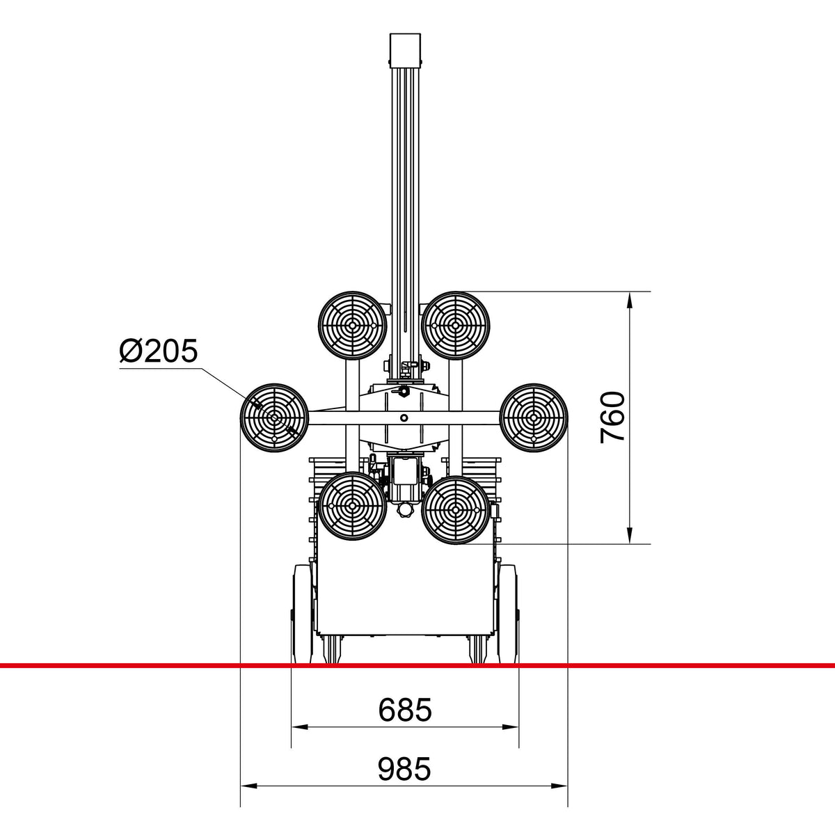 Sollevatore manuale multisuperficie UPT400