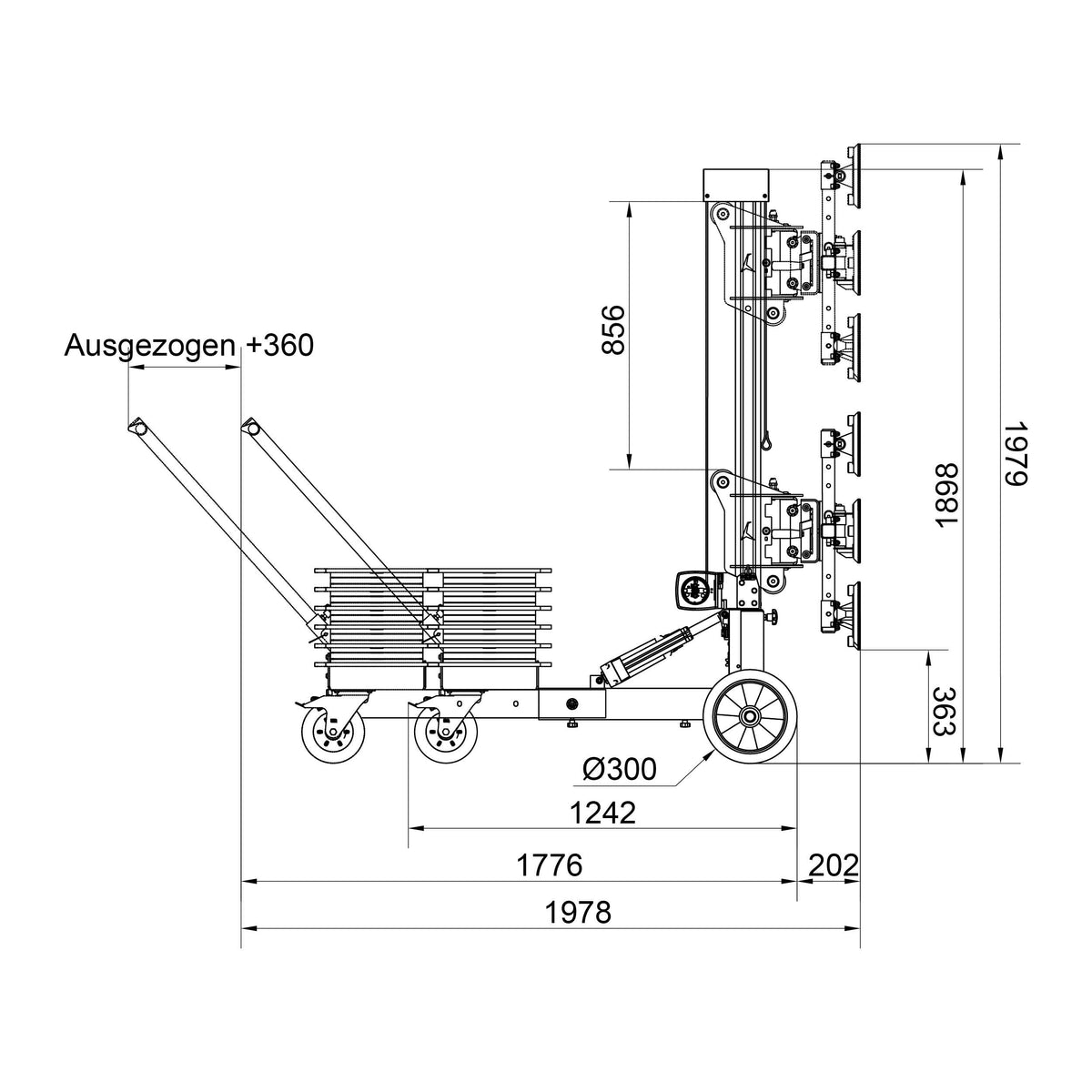 Sollevatore manuale multisuperficie UPT400