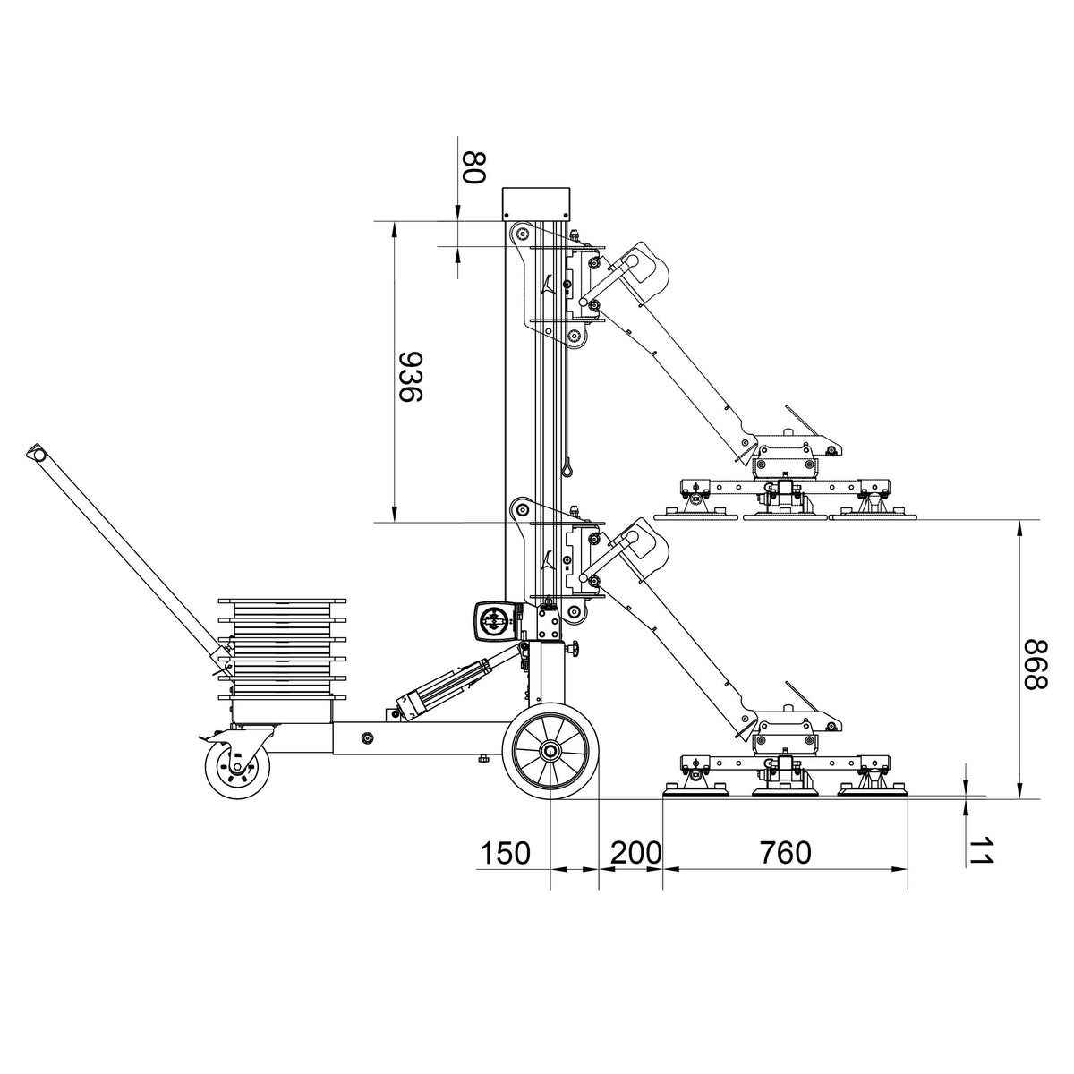 Sollevatore manuale multisuperficie UPT400