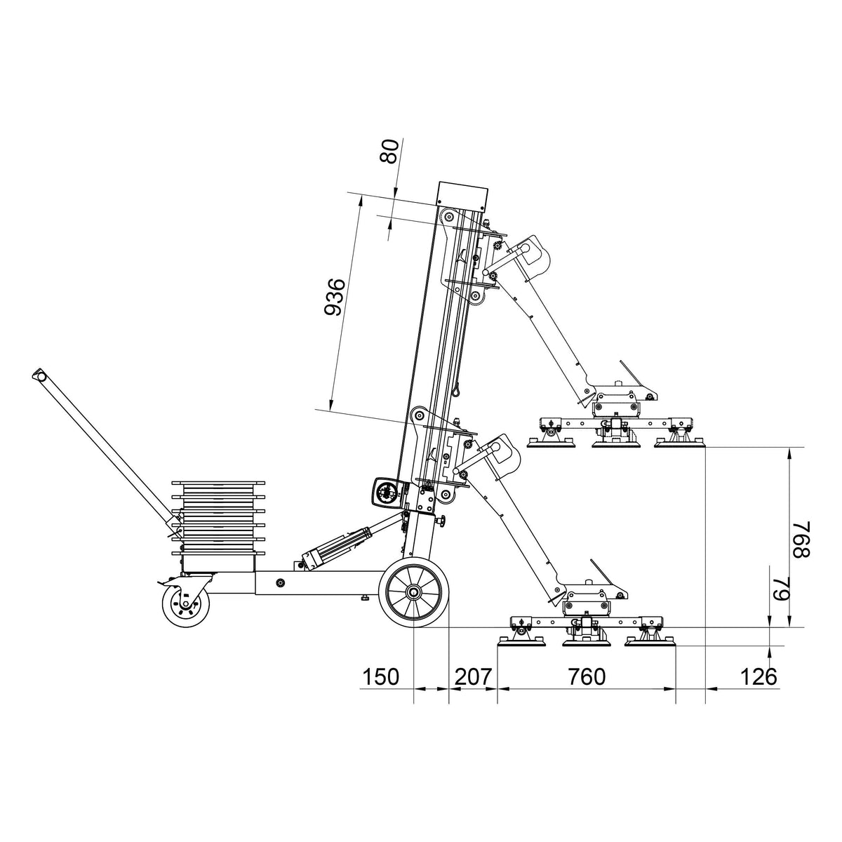 Sollevatore manuale multisuperficie UPT400